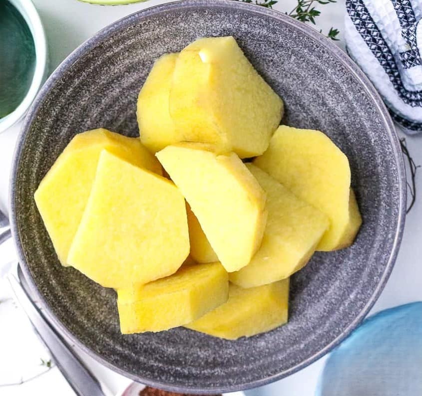 A bowl of yellow yams